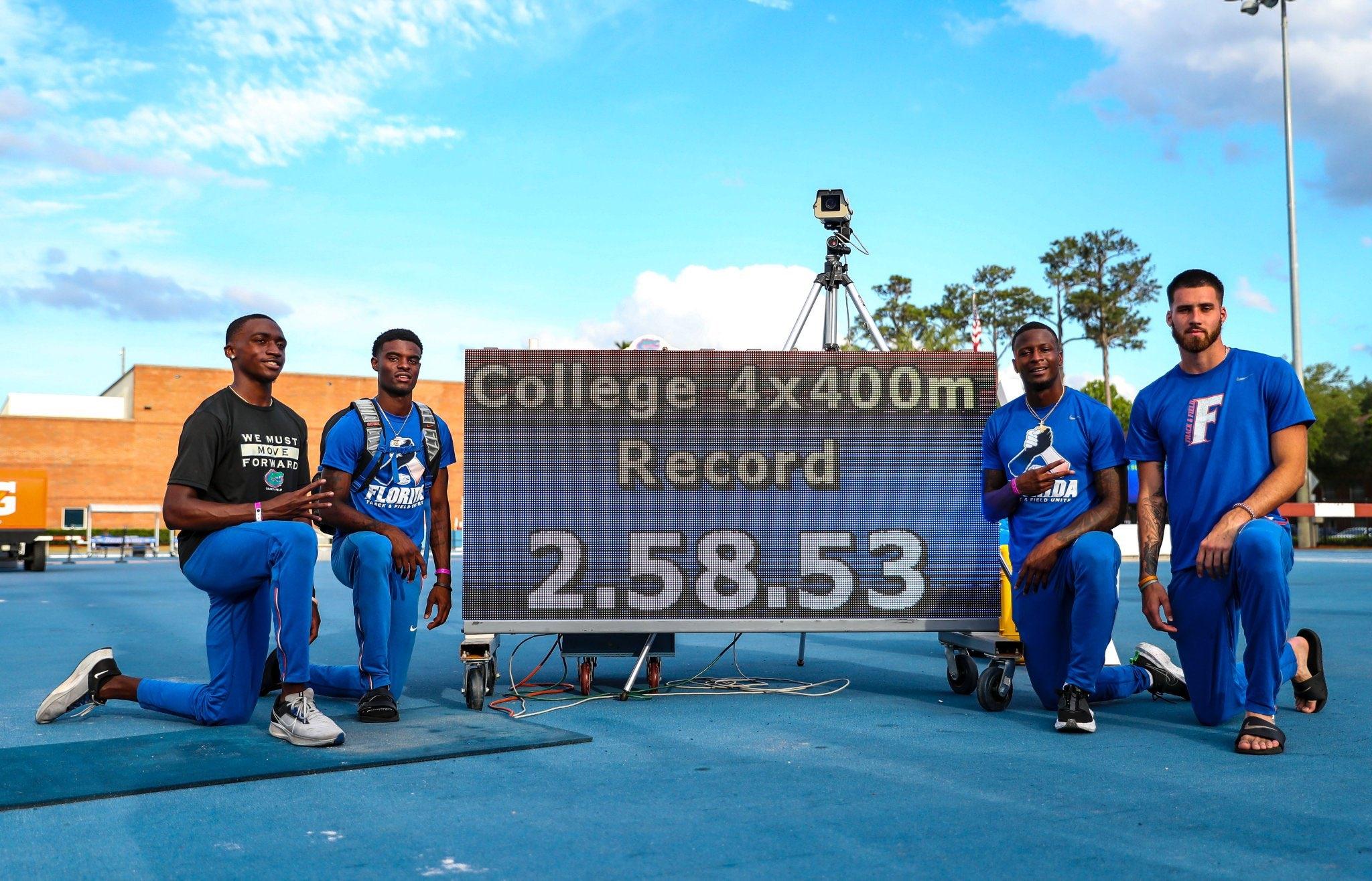 WATCH: Florida's men's 4x400 meter relay breaks collegiate record
